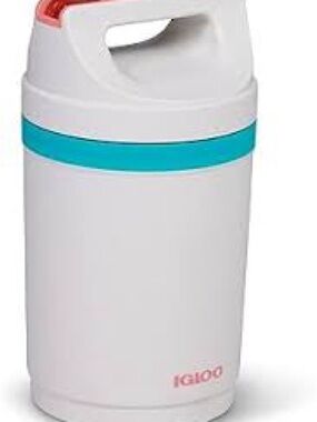 Retro Igloo White and Teal Travel Cooler Jug